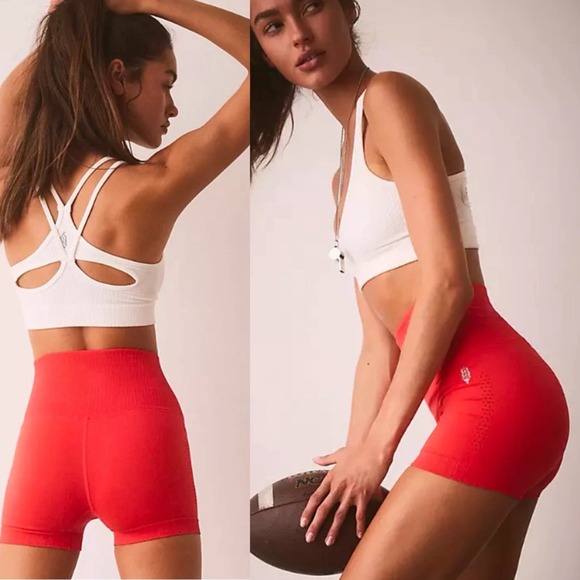 Free People Pants - Free People Movement Good Karma Running Shorts Size XS/Small Cherry Tomato NWT